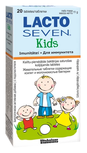 LACTO SEVEN Kids košļājamās tabletes, 20 gab. - 1