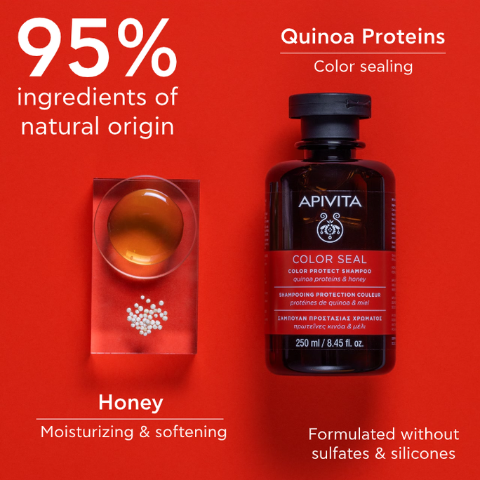 APIVITA Quinoa Protein & Honey šampūns, 250 ml - 3