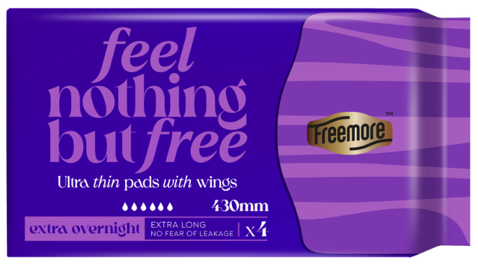 FREEMORE Ultra Extra Overnight higiēniskās paketes, 4 gab. - 1
