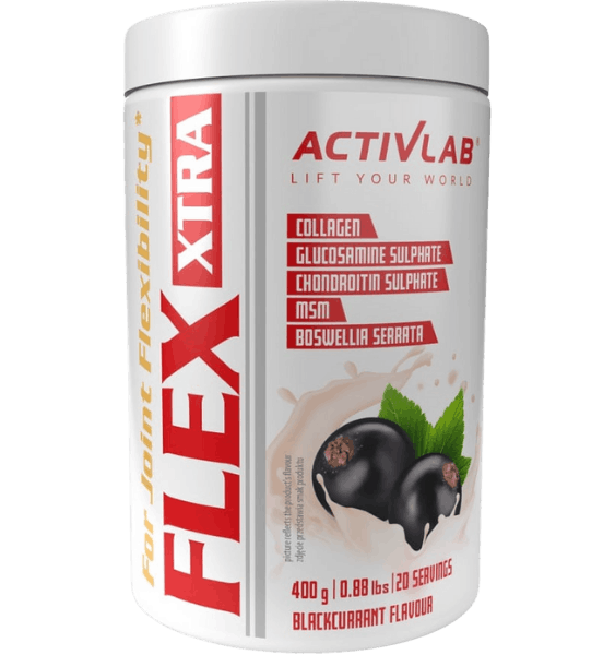 ACTIVLAB Flex Xtra Black Currant, juodųjų serbentų skonio milteliai, 400 g - 1