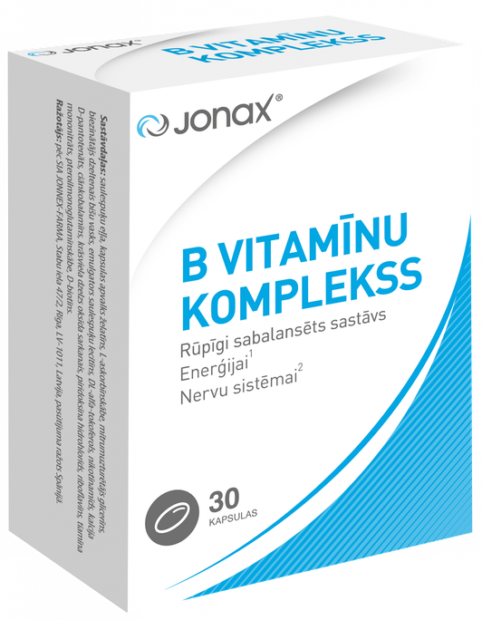 JONAX B vitamīnu komplekss kapsulas, 30 gab. - 1