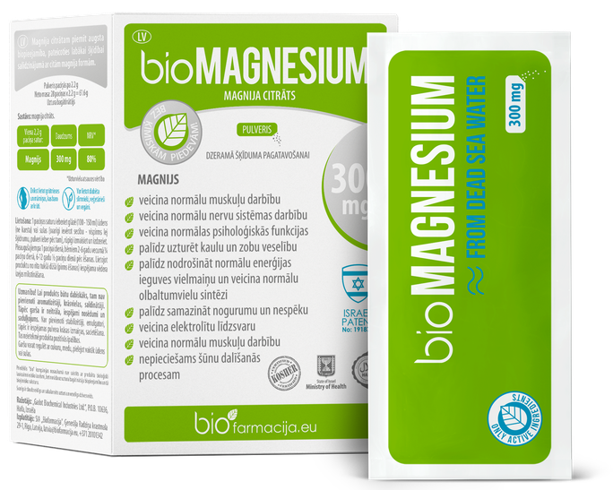 BIOFARMACIJA Bio Magnesium 300 mg pulveris, 28 gab. - 1