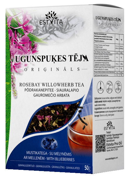 ESTVITA Ugunspuķes Tēja Ar Mellenēm beramā tēja, 50 g - 1