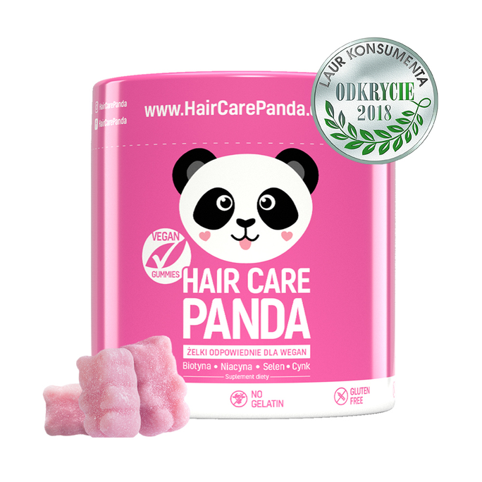 HAIR CARE PANDA Vegan kramtomosios pastilės, 300 g - 2