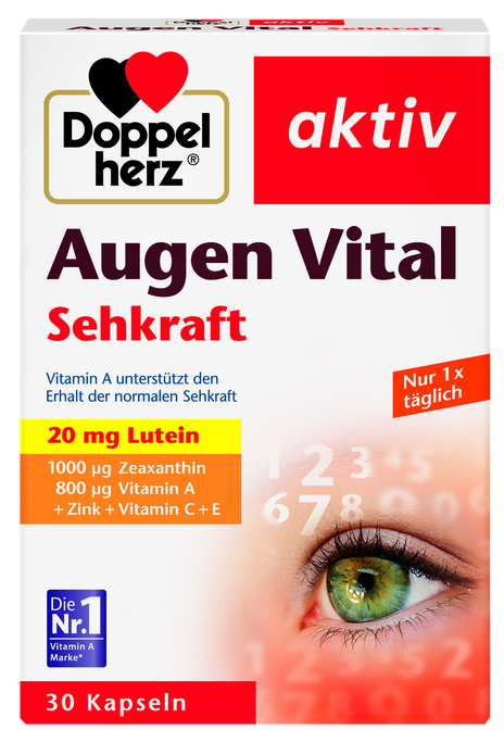 DOPPELHERZ Aktiv Augen Vital kapsulas, 30 gab. - 1