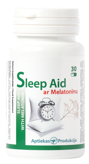 APTIEKAS PRODUKCIJA Sleep Aid ar melatonīnu kapsulas, 30 gab. - 1