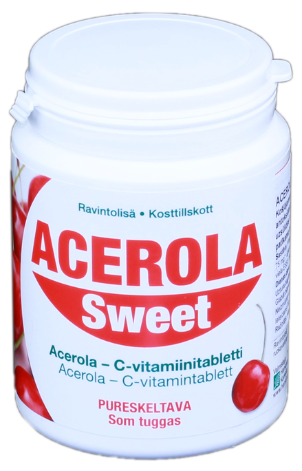 ACEROLA Sweet C Vitamīna 75 mg košļājamās tabletes, 250 gab. - 1