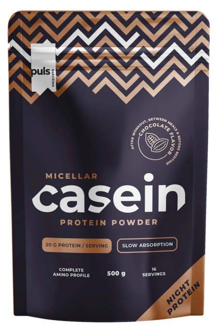 PULS NUTRITION Casein Chocolate pulveris, 500 g - 1