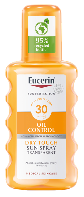 EUCERIN Sun Oil Control Dry Touch SPF30 izsmidzināms saules aizsarglīdzeklis, 200 ml - 1