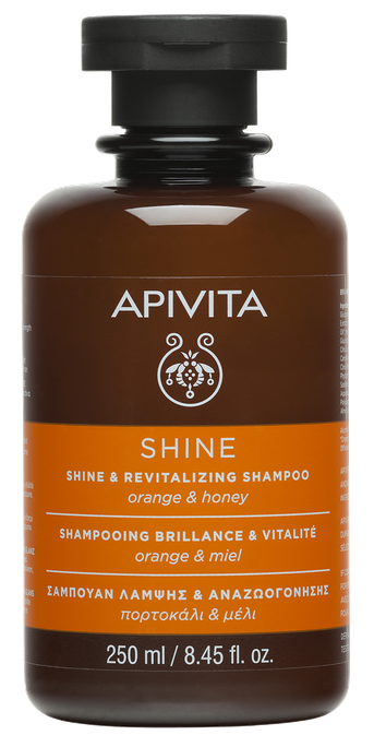 APIVITA Shine&Revitalizing Shampoo With Orange&Honey šampūns, 250 ml - 1