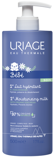 URIAGE Bebe 1St Moisturizing ķermeņa pieniņš, 500 ml - 1