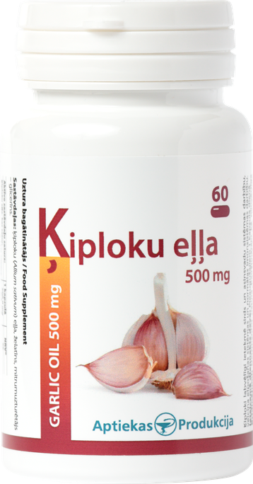 APTIEKAS PRODUKCIJA Ķiploku Eļļa 500 mg kapsulas, 60 gab. - 1
