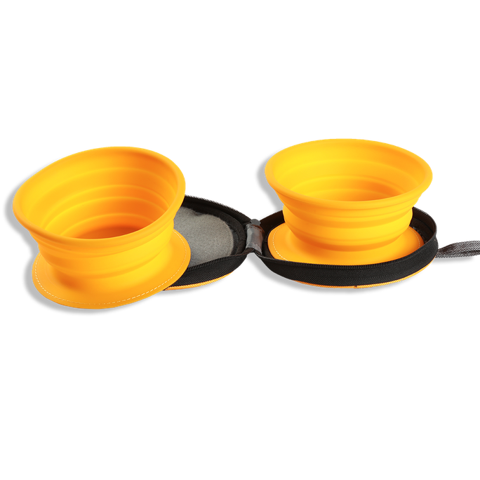 KIWI WALKER Double Bowl, Zaļa, Ceļojumu bļoda, 1 gab. - 3