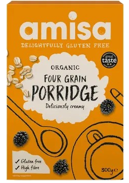 AMISA Organic Gluten Free 4 Grain biezputra, 300 g - 1