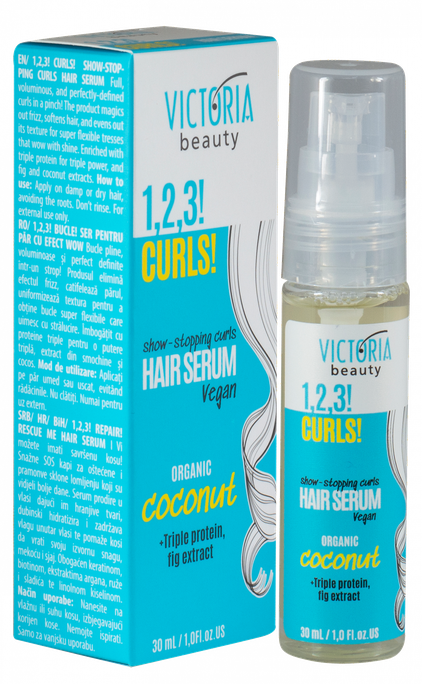 VICTORIA BEAUTY 1,2,3! Curls! for Curly Hair serums matiem, 30 ml - 2