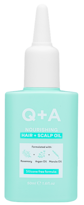 Q+A Nourishing Hair & Scalp matu eļļa, 50 ml - 1
