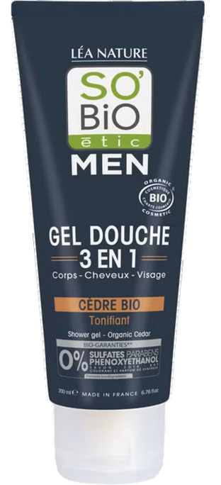 SO BIO ETIC Men Ar Ciedru šampūns/dušas krēms, 200 ml - 1