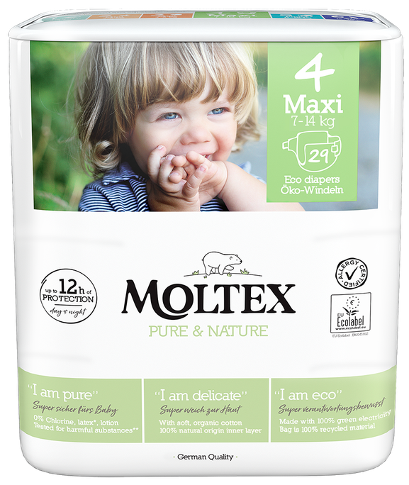 MOLTEX Eco Pure & Nature 4 Maxi (7-14 kg) autiņbiksītes, 29 gab. - 1