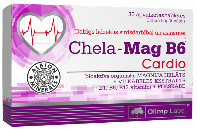 OLIMP LABS Chela Mag B6 Cardio tabletes, 30 gab. - 1