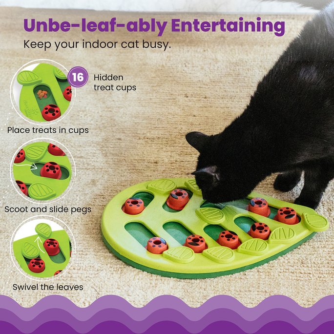 CATSTAGES Buggin out Puzzle & Play Zaļa rotaļlieta, 1 gab. - 2