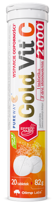 OLIMP LABS Gold Vit C 2000 Lemon putojošās tabletes, 20 gab. - 1