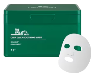 VT COSMETICS Cica Daily Soothing auduma sejas maska, 30 gab. - 1