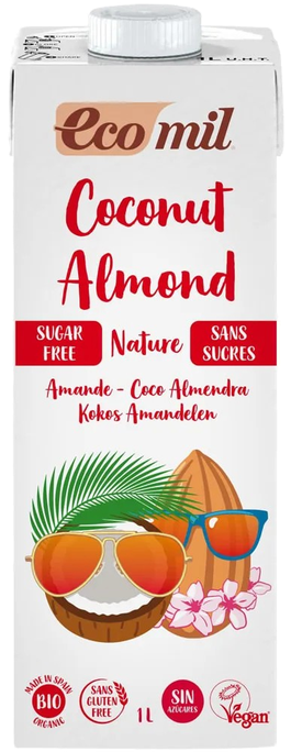 ECOMIL Nature Coconut Almond, Sugar Free dzēriens, 1000 ml - 1