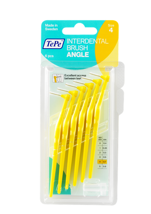 TEPE Angle Size 4 0.7 mm tarpdančių šepetėlis, 6 vnt. - 1
