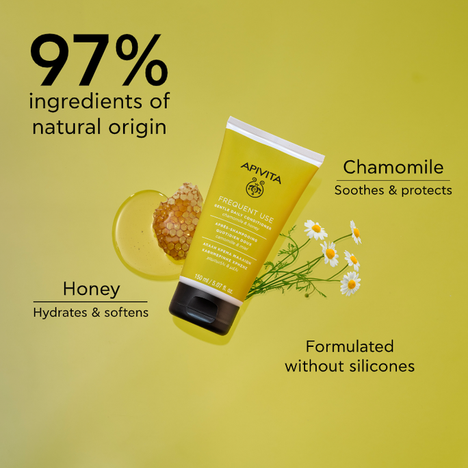 APIVITA Chamomile & Honey matu kondicionieris, 150 ml - 2