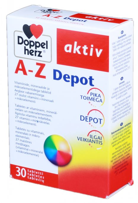 DOPPELHERZ Aktiv A - Z Depot tabletės, 30 vnt. - 1