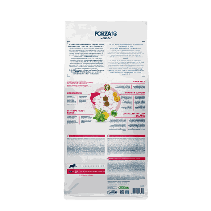 FORZA10 Monodiet Sensitive Digestion Medium /Maxi Adult Ar Zivi, Suņiem sausā barība, 10 kg - 3