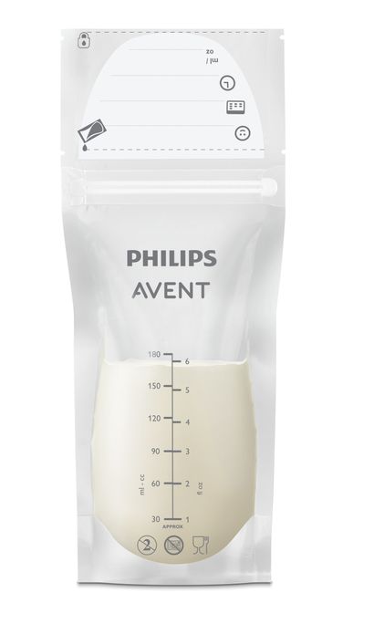 PHILIPS Avent 180 ml krūts piena uzglabāšanas maisiņi, 25 gab. - 2