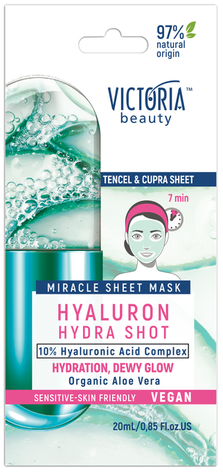 VICTORIA BEAUTY Hydra Shot Hyaluron auduma sejas maska, 1 gab. - 1