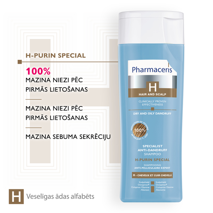 PHARMACERIS H-Purin Special šampūns, 250 ml - 4