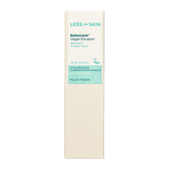 HOLIKA HOLIKA Less On Skin Balancism™ Vegan  jautriai ir mišriai odai emulsija, 150 ml - 2