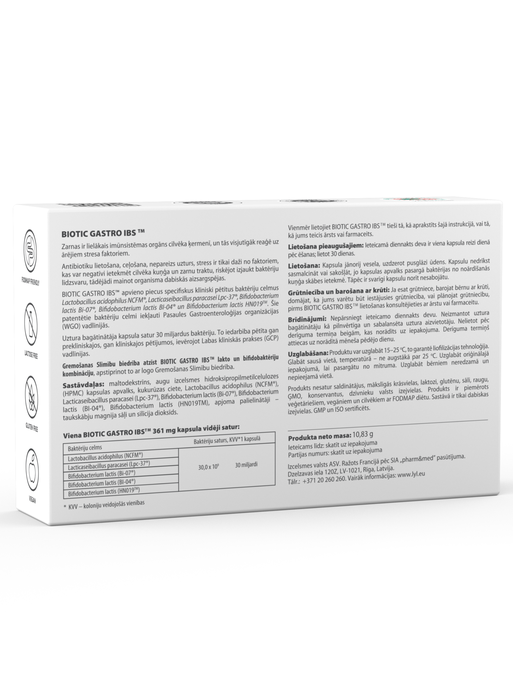 LYL BIOTIC GASTRO IBS kapsulas, 30 gab. - 2