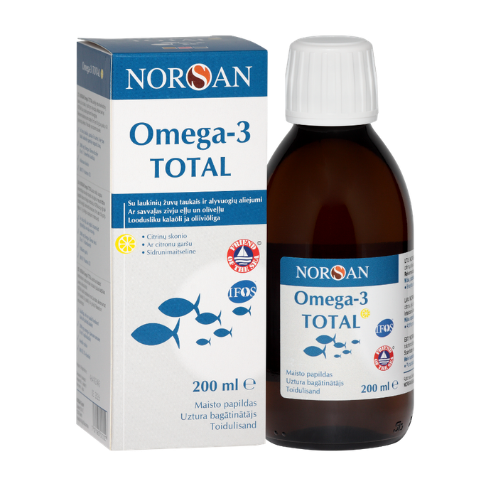 NORSAN Omega-3 Total Ar Citronu Garšu eļļa, 200 ml - 1
