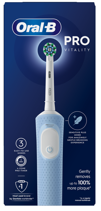ORAL-B Vitality Pro Protect X Clean Vapor Blue elektriskā zobu birste, 1 gab. - 1