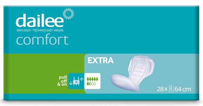 DAILEE Comfort Extra Izmērs M (64 cm) uroloģiskie ieliktņi, 28 gab. - 1