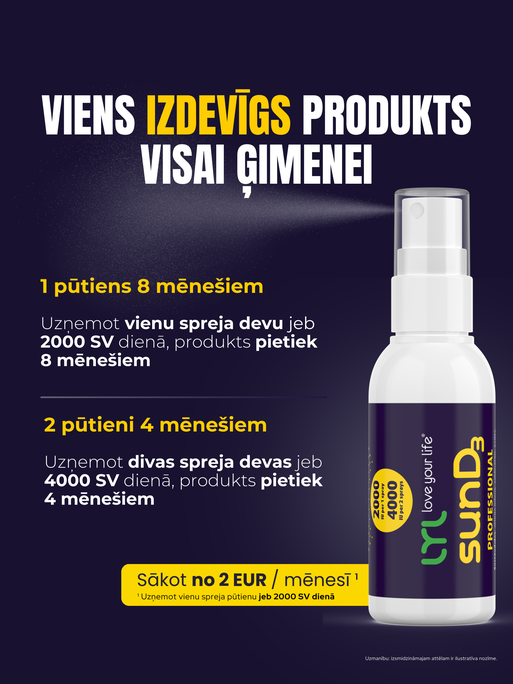 LYL sunD3 PRO 4000 SV | 2000 SV (250 devas) sprejs, 50 ml - 3