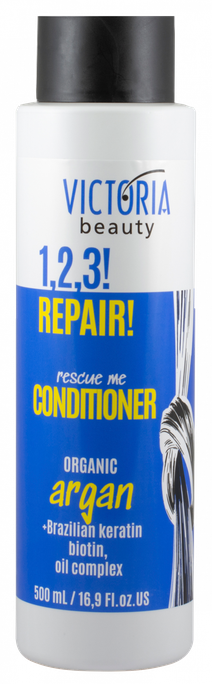 VICTORIA BEAUTY 1,2,3! Repair! for Damaged Hair matu kondicionieris, 500 ml - 1