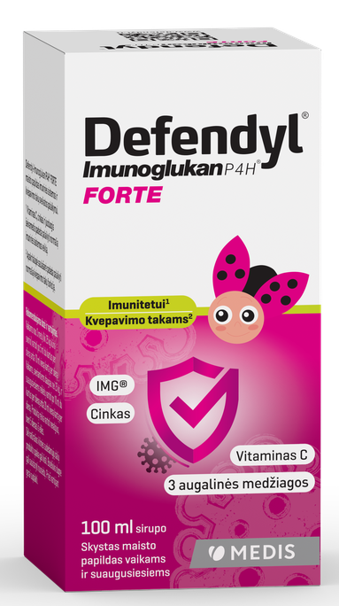 DEFENDYL Imunoglukan P4H Forte Junior šķidrums, 100 ml - 1