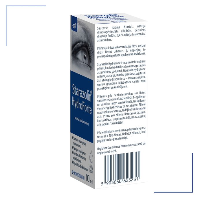 STARAZOLIN HydroForte acu pilieni, 10 ml - 2
