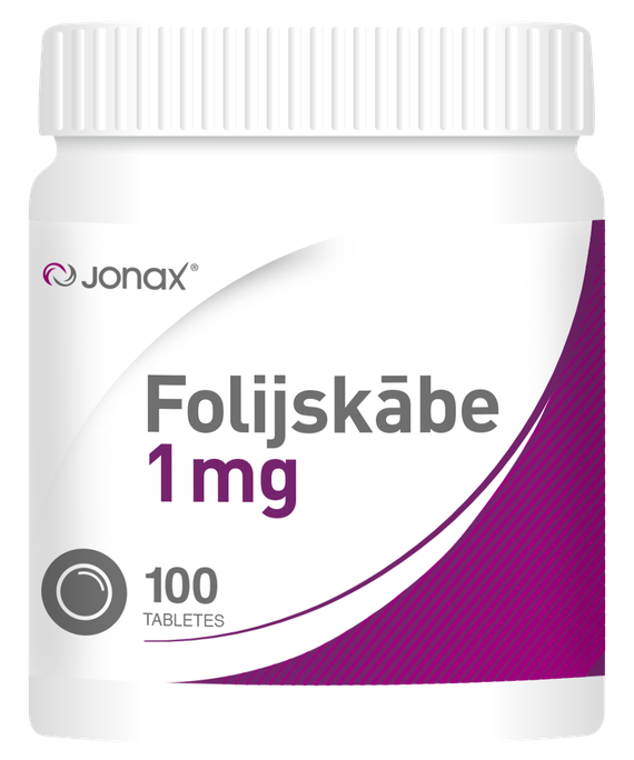 JONAX Folijskābe 1mg tabletes, 100 gab. - 1