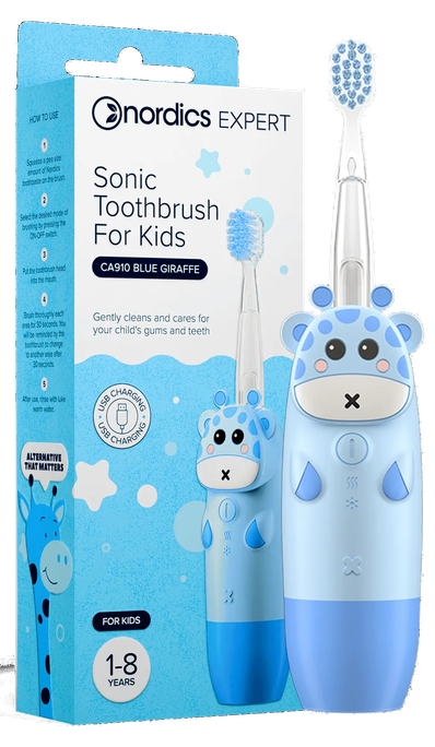 NORDICS Kids CA910 Giraffe Blue elektriskā zobu birste, 1 gab. - 1