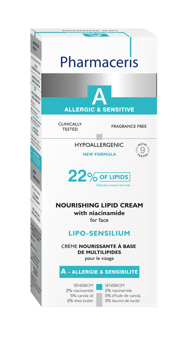 PHARMACERIS A Lipo-Sensilium 22% Lipīdu Ar Niacinamīdu sejas krēms, 50 ml - 2