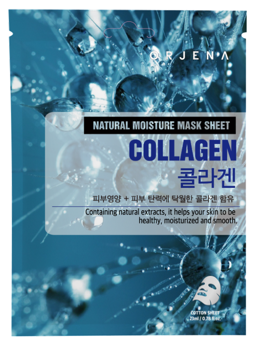 ORJENA Natural Moisture Collagen auduma sejas maska, 1 gab. - 1