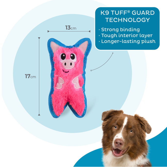 OUTWARD HOUND Durablez Pig (Rozā) XS rotaļlieta, 1 gab. - 3