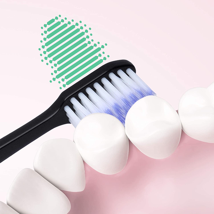 GUM Sonic Daily Soft Black elektriskās zobu birstes uzgaļi, 2 gab. - 5