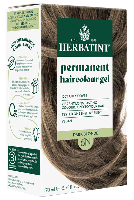 HERBATINT 6N Dark Blonde matu krāsa, 170 ml - 1